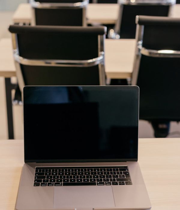 Professional business education environment with modern learning setup